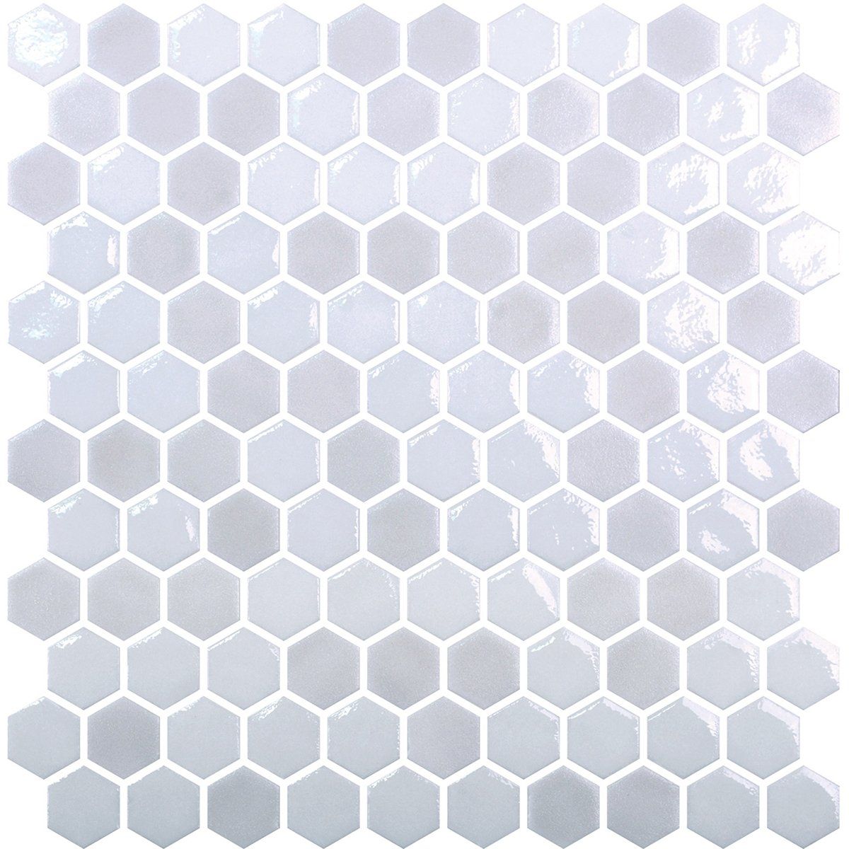 Cloud Polished Hexagon Glass Mosaics 11 3/4x11 1/2 Glass Polished 12x12 Mosaics