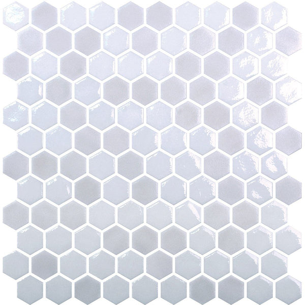 Cloud Polished Hexagon Glass Mosaics 11 3/4x11 1/2