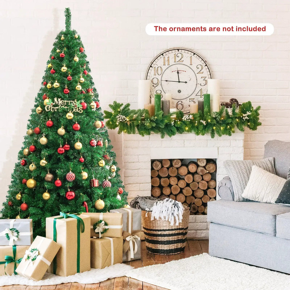 Artificial PVC Christmas Tree with Solid Metal Stand by DirectDeals