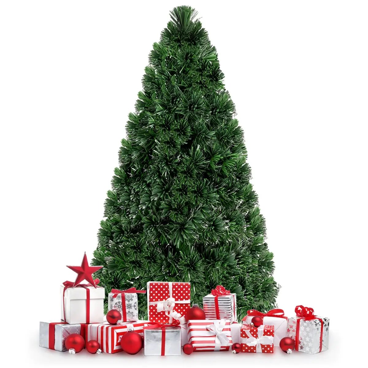 3' / 4' / 5' / 6' Fiber Optic Artificial PVC Christmas Tree by DirectDeals
