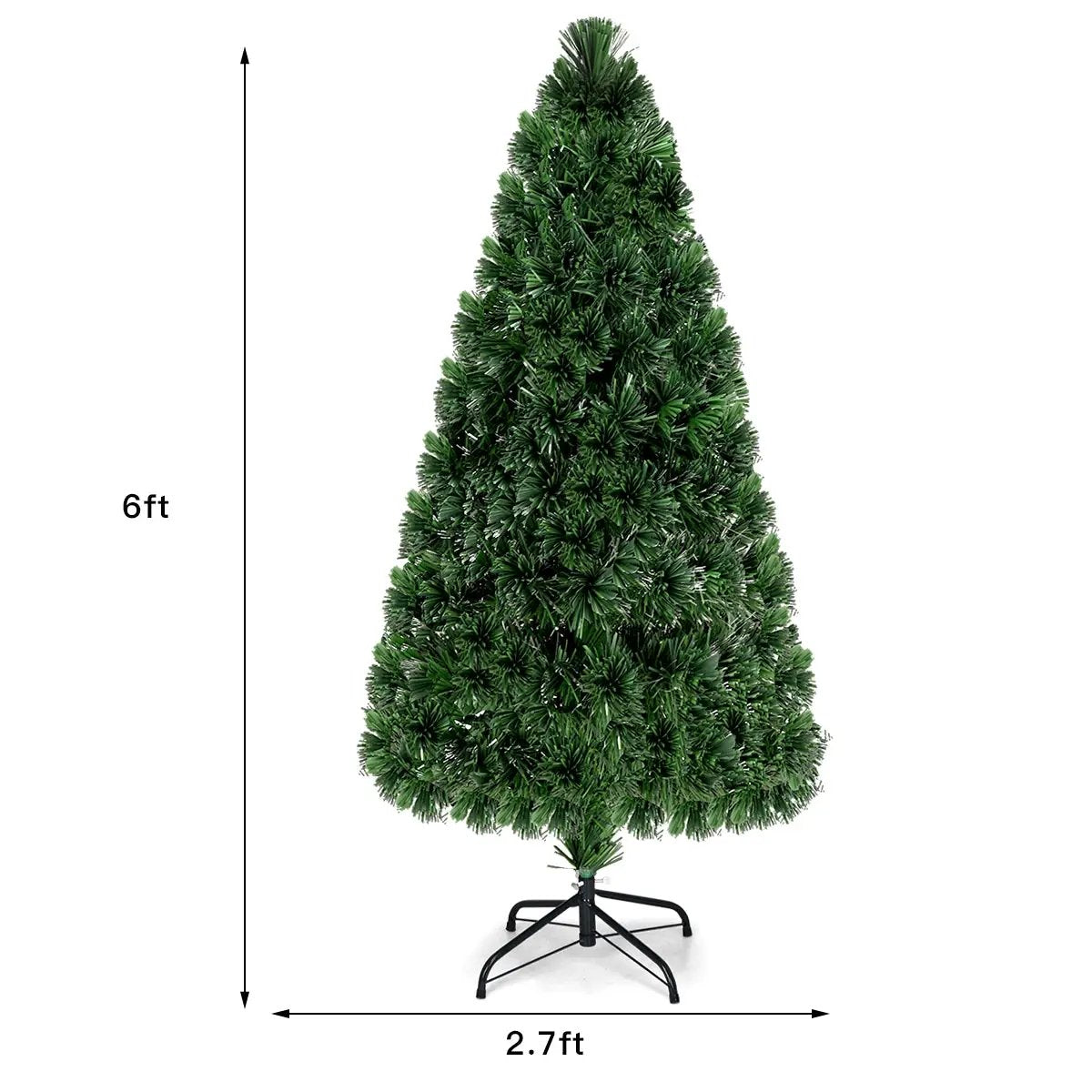 3' / 4' / 5' / 6' Fiber Optic Artificial PVC Christmas Tree by DirectDeals