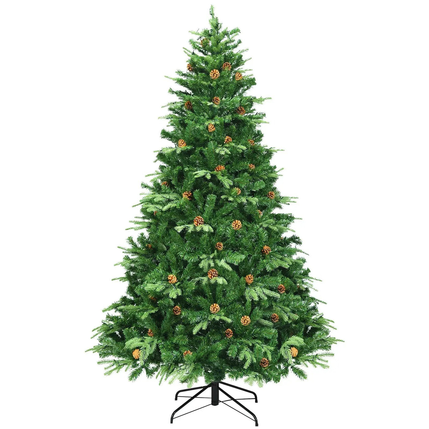 7.5 ft Artificial Christmas Tree with LED Lights and Pine Cones by DirectDeals