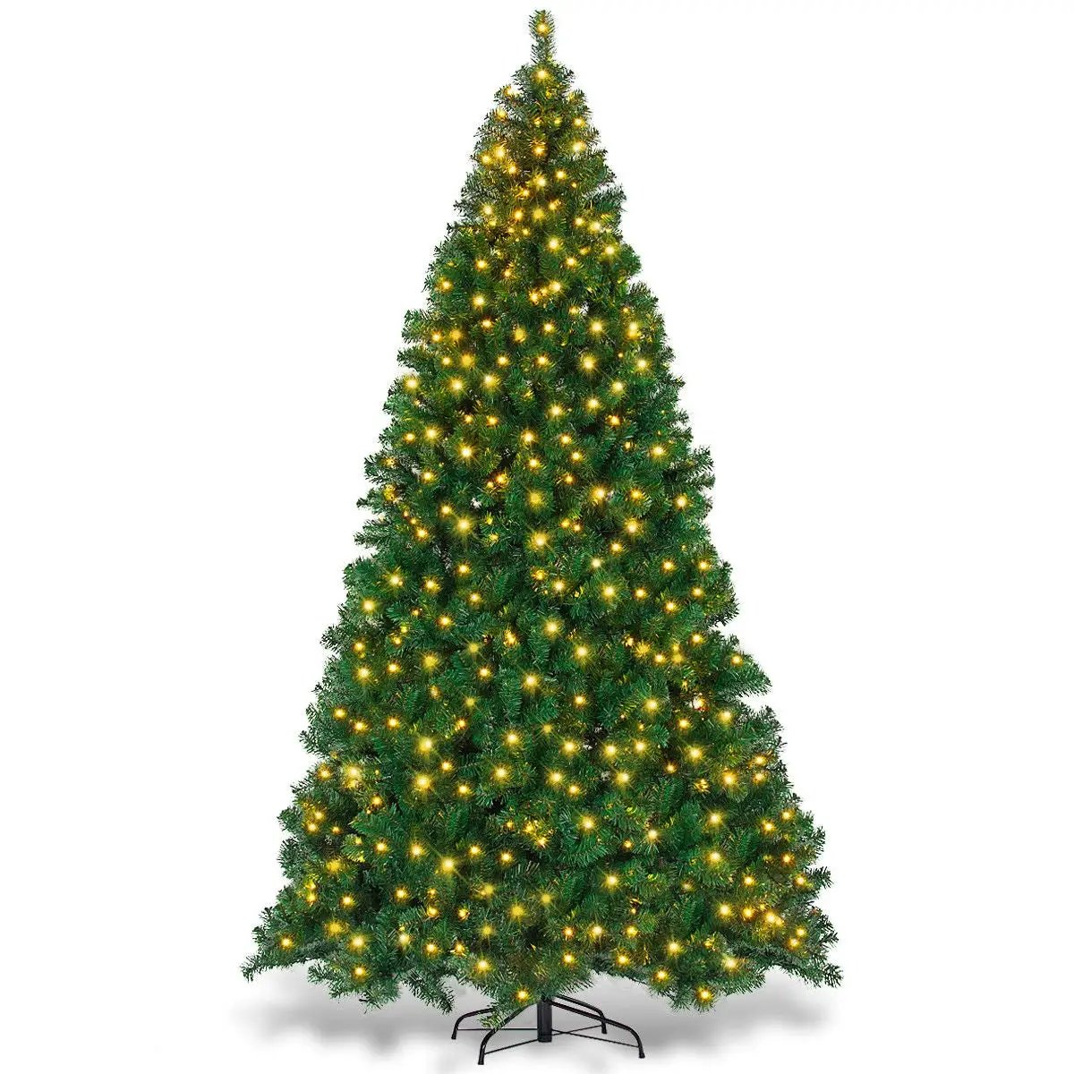 9 Feet Pre-Lit PVC Artificial Christmas Tree with 700 LED Lights by DirectDeals