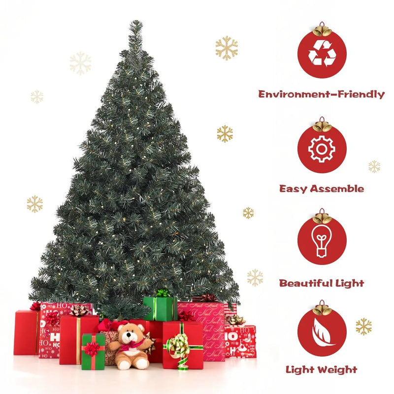4.5 Feet PVC Pre-lit Artificial Hinged Christmas Tree by DirectDeals