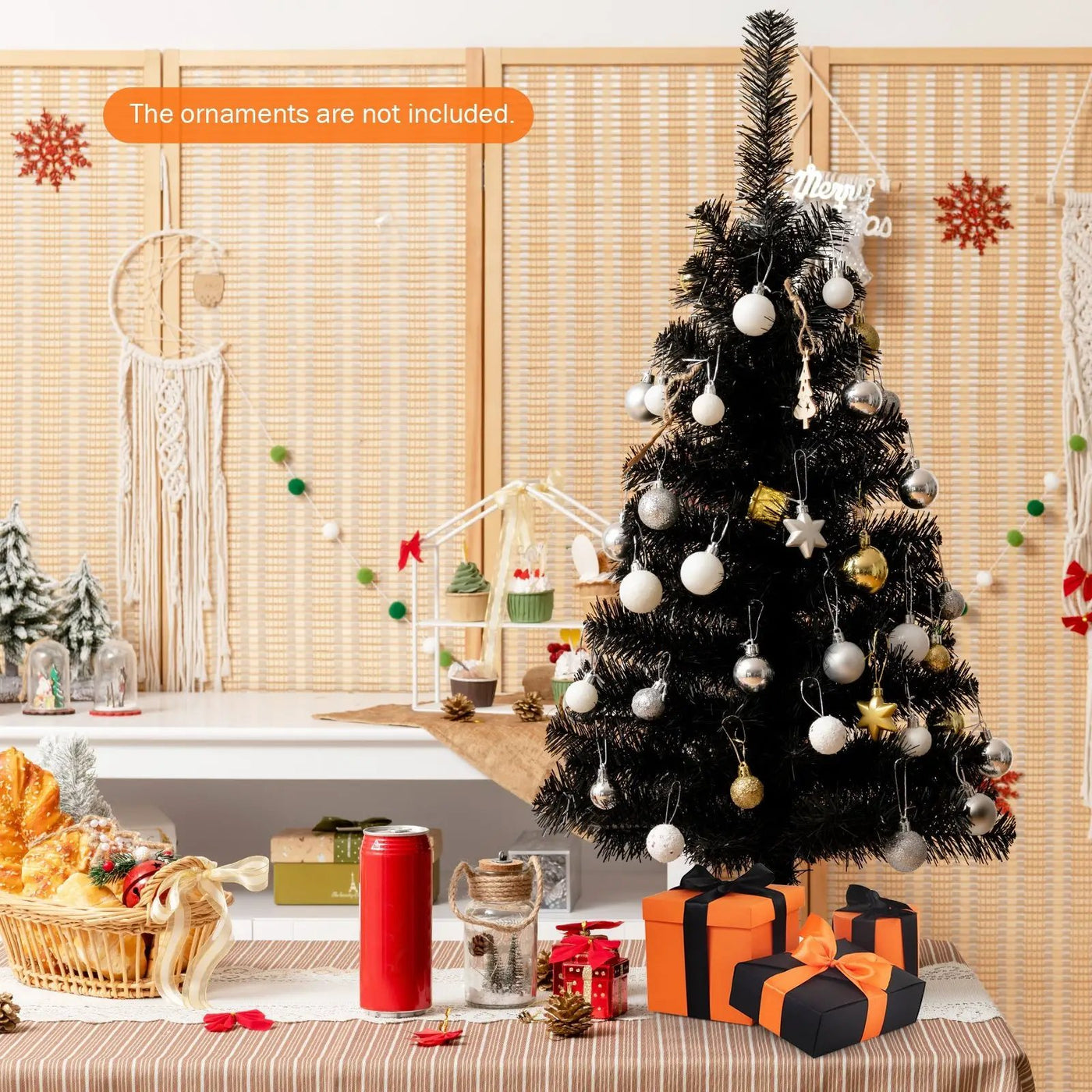 36 Inch Unlit Artificial Christmas Mini Tree with Plastic Stand-Green by DirectDeals