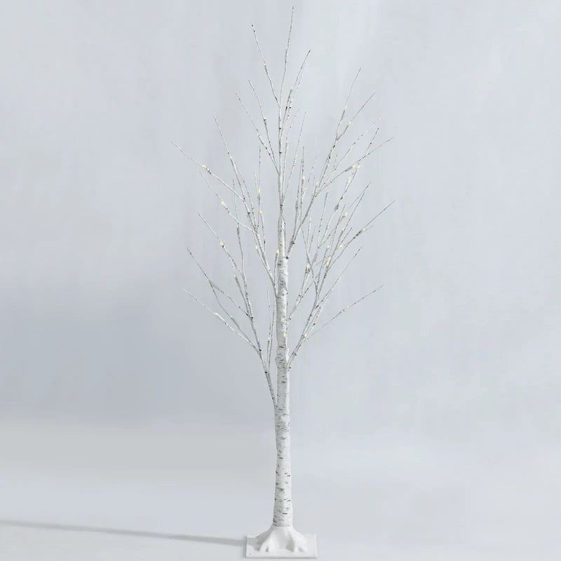 Pre-lit White Twig Birch Tree for Christmas Holiday with LED Lights by DirectDeals