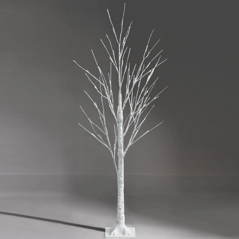 Pre-lit White Twig Birch Tree for Christmas Holiday with LED Lights by DirectDeals