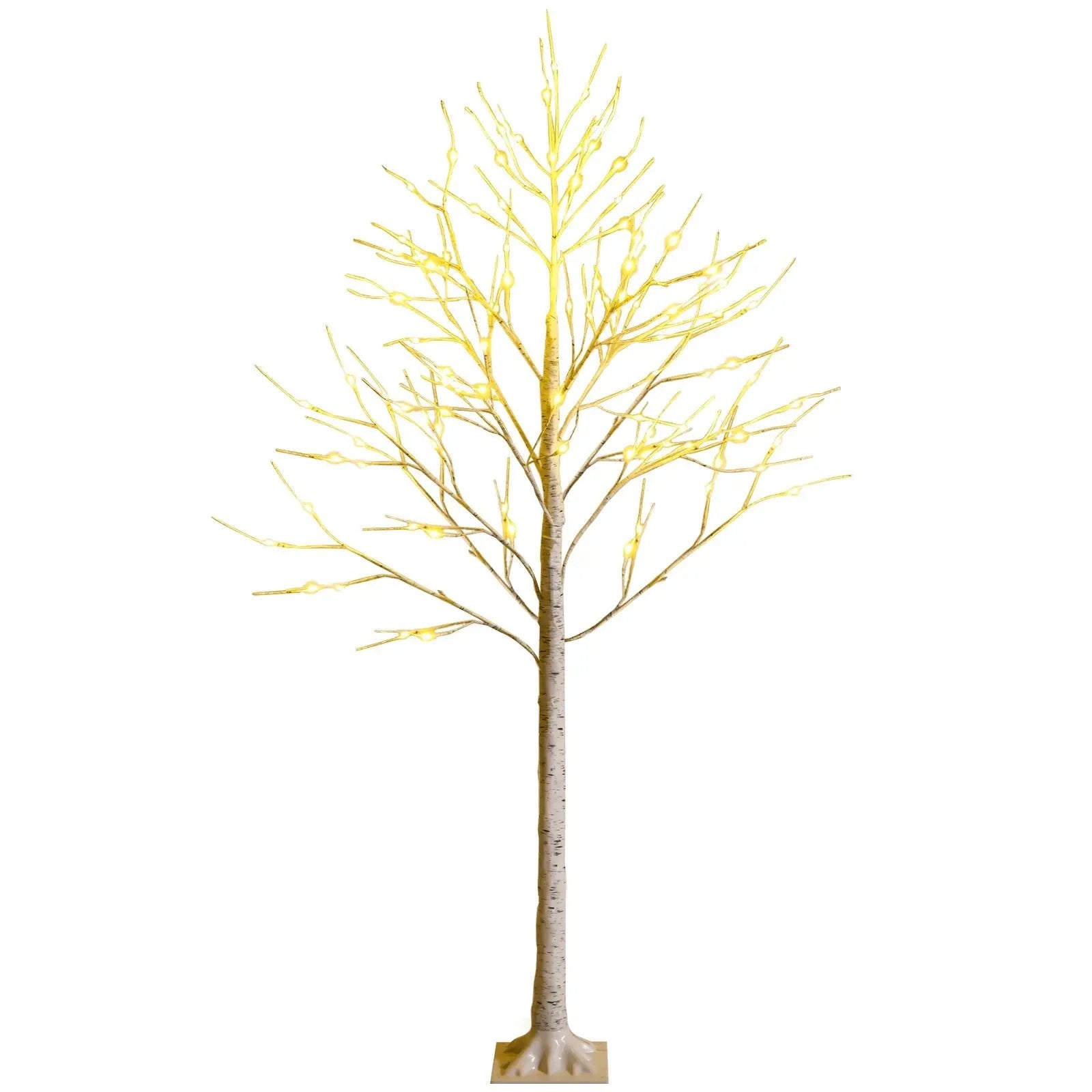 Pre-lit White Twig Birch Tree for Christmas Holiday with LED Lights by DirectDeals