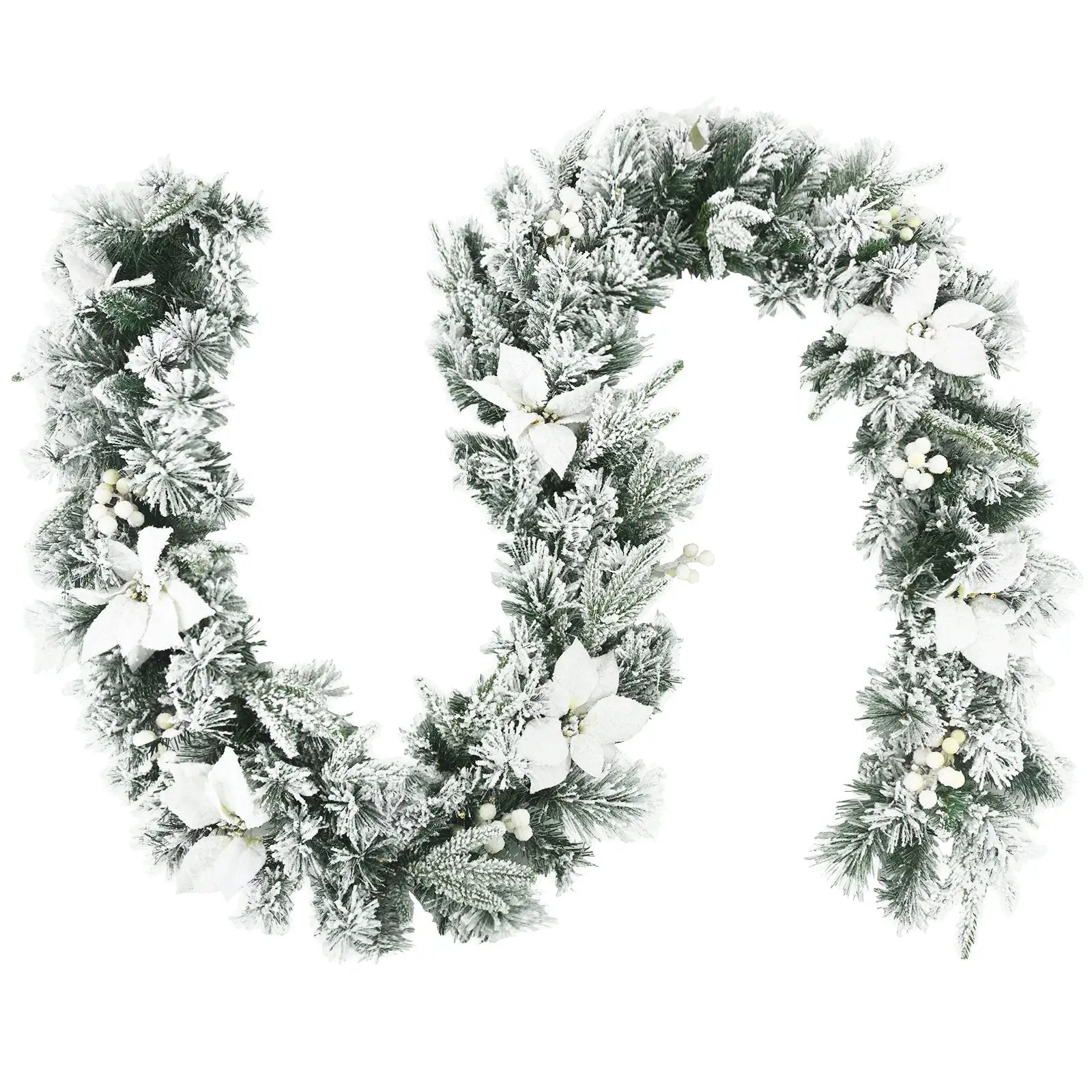 9 Feet Pre-Lit Artificial Christmas Garland with 50 LED Lights by DirectDeals