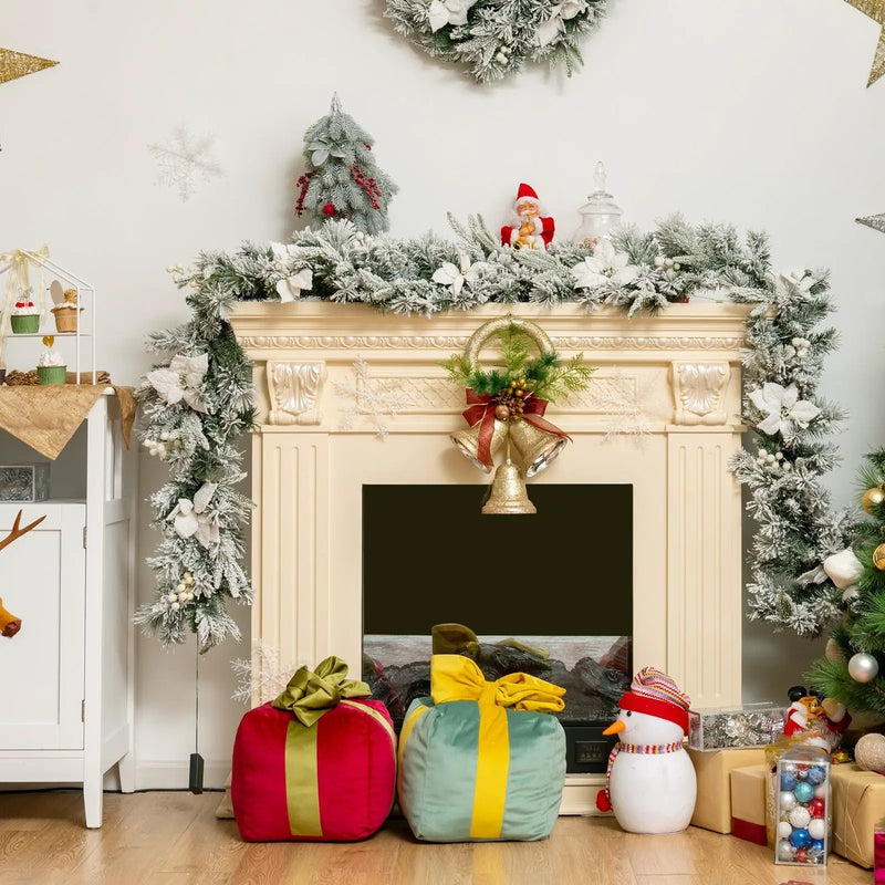 9 Feet Pre-Lit Artificial Christmas Garland with 50 LED Lights by DirectDeals