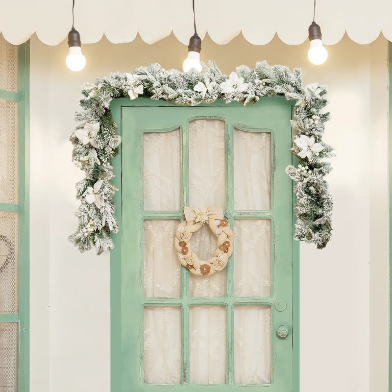 9 Feet Pre-Lit Artificial Christmas Garland with 50 LED Lights by DirectDeals