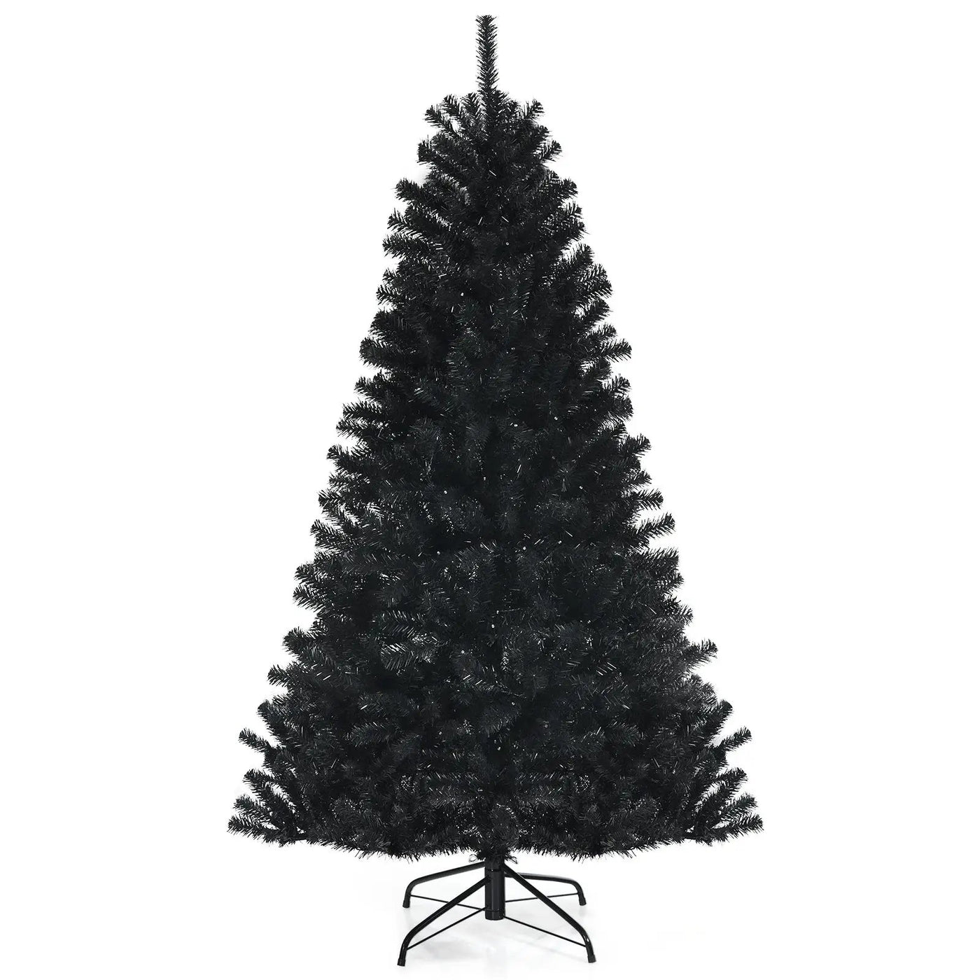 Black Artificial Christmas Halloween Tree with Purple LED Lights by DirectDeals