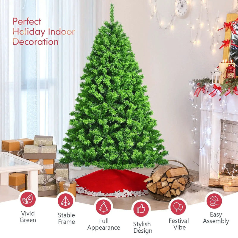 Snow Flocked Artificial Christmas Tree with Metal Stand by DirectDeals