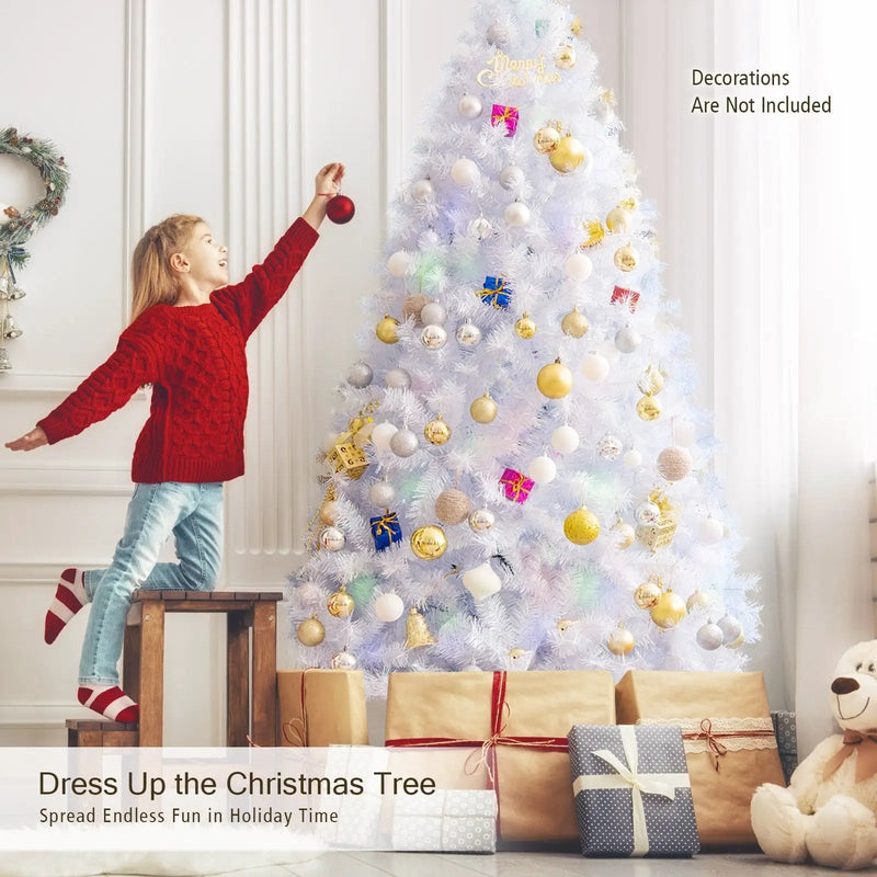 8 Feet Artificial Christmas Tree with 1636 Iridescent Branch Tips by DirectDeals