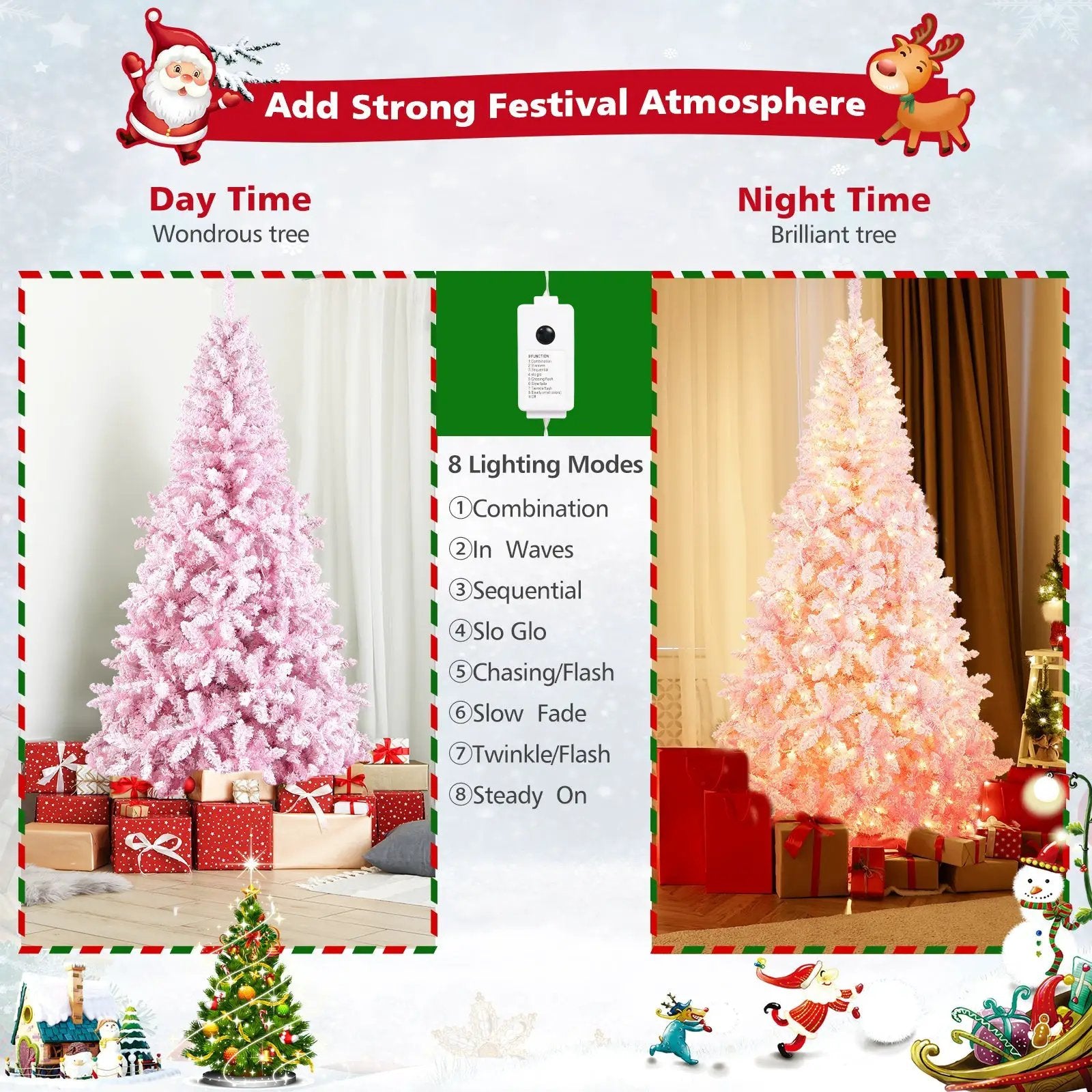 7.5 Feet Flocked Christmas Tree by DirectDeals