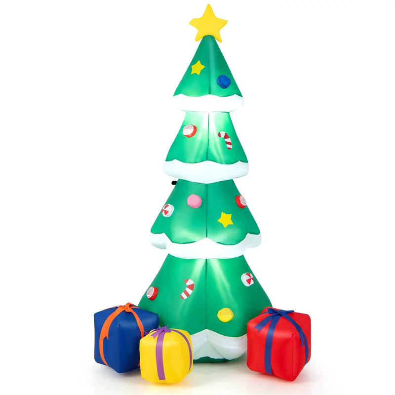 6 Feet Tall Blow up Christmas Tree with 3 Gift Boxes by DirectDeals