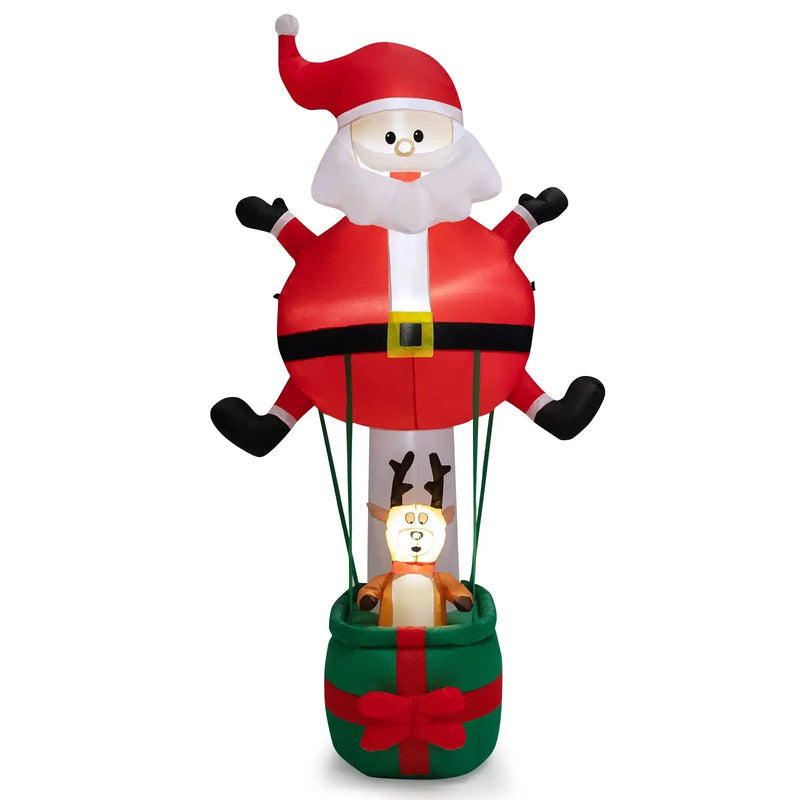 8 Feet Inflatable Santa Claus and Reindeer by DirectDeals