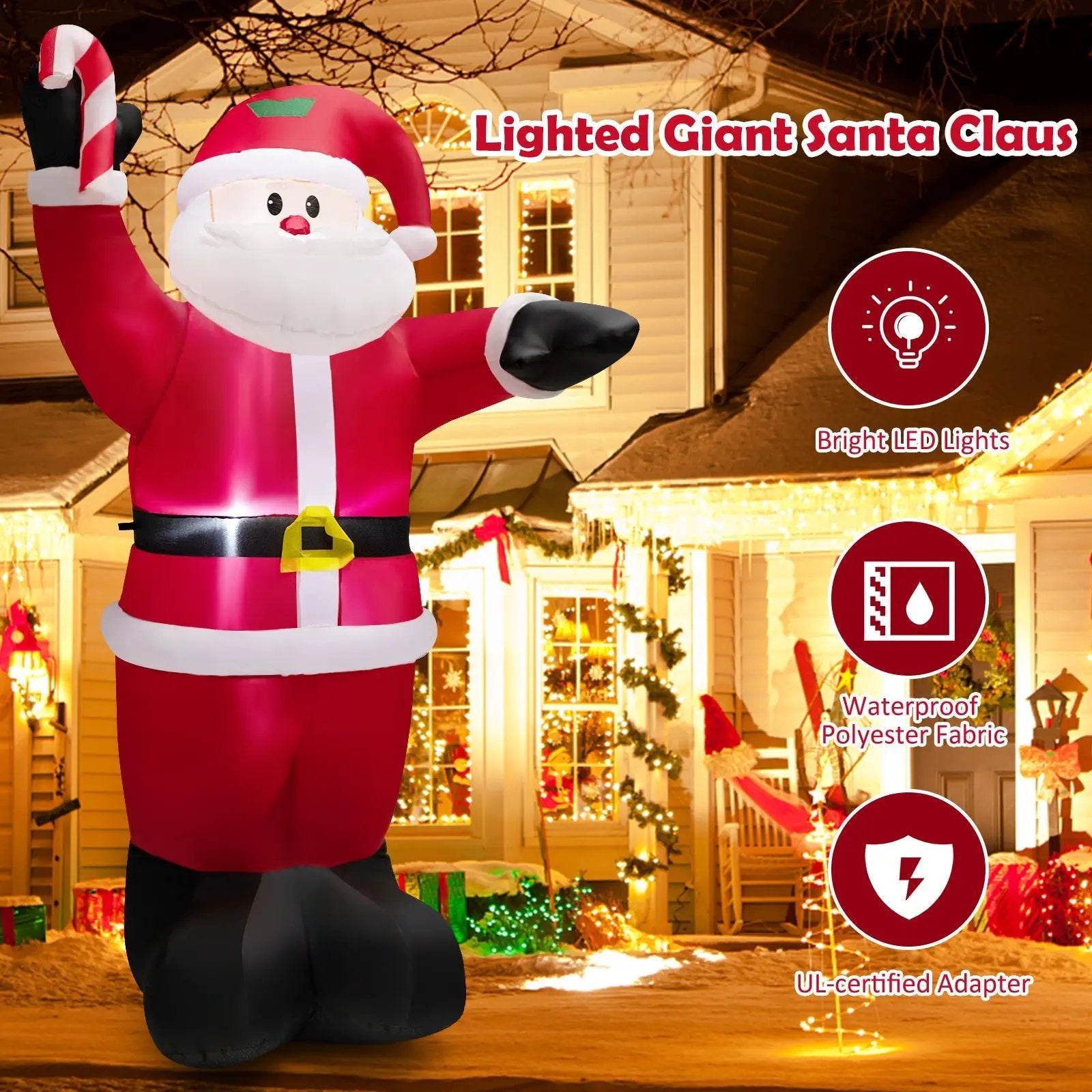 8 Feet Inflatable Santa Claus Decoration by DirectDeals