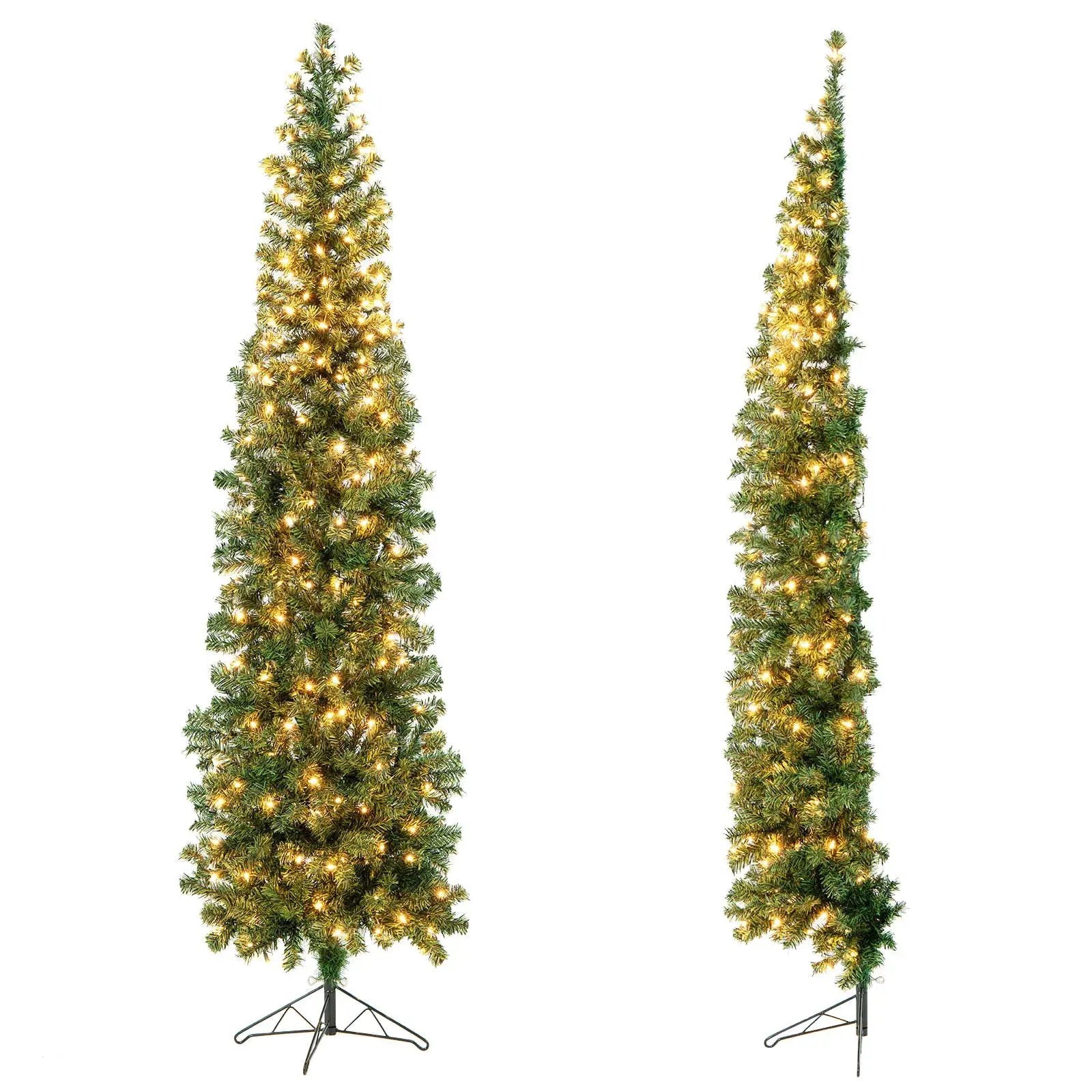 7 Feet Prelit Half-Shape Christmas Tree with 150 Lights by DirectDeals