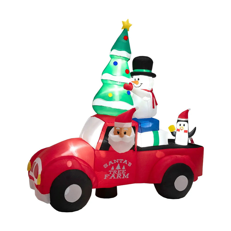 8 Feet Wide Inflatable Santa Claus Driving a Car with LED and Air Blower by DirectDeals