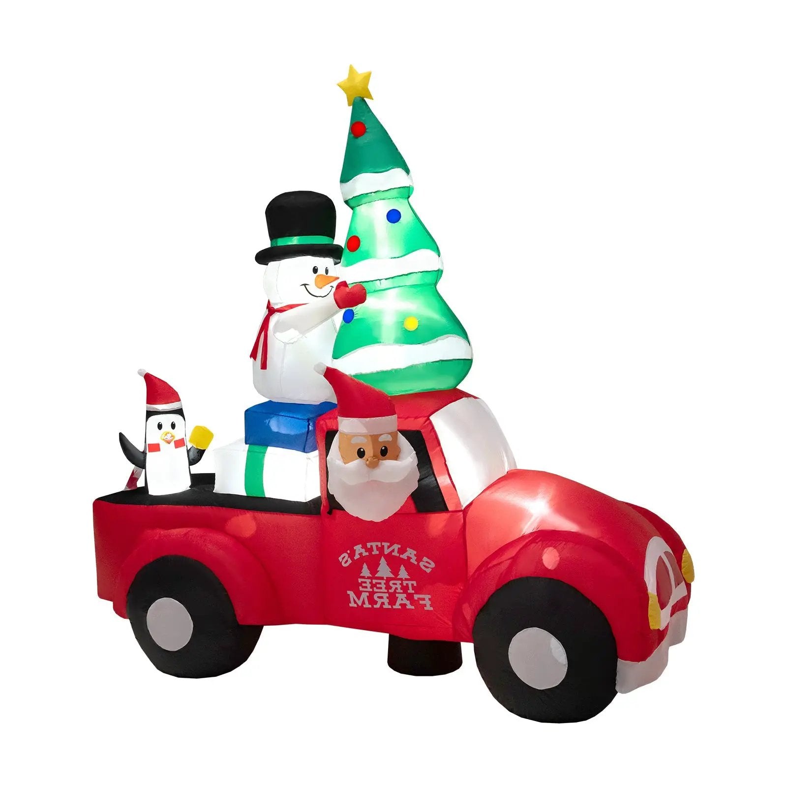 8 Feet Wide Inflatable Santa Claus Driving a Car with LED and Air Blower by DirectDeals