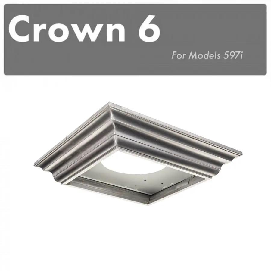 ZLINE Crown Molding #6 for Island Range Hood, CM6-597i by Farmhouse Kitchen and Bath