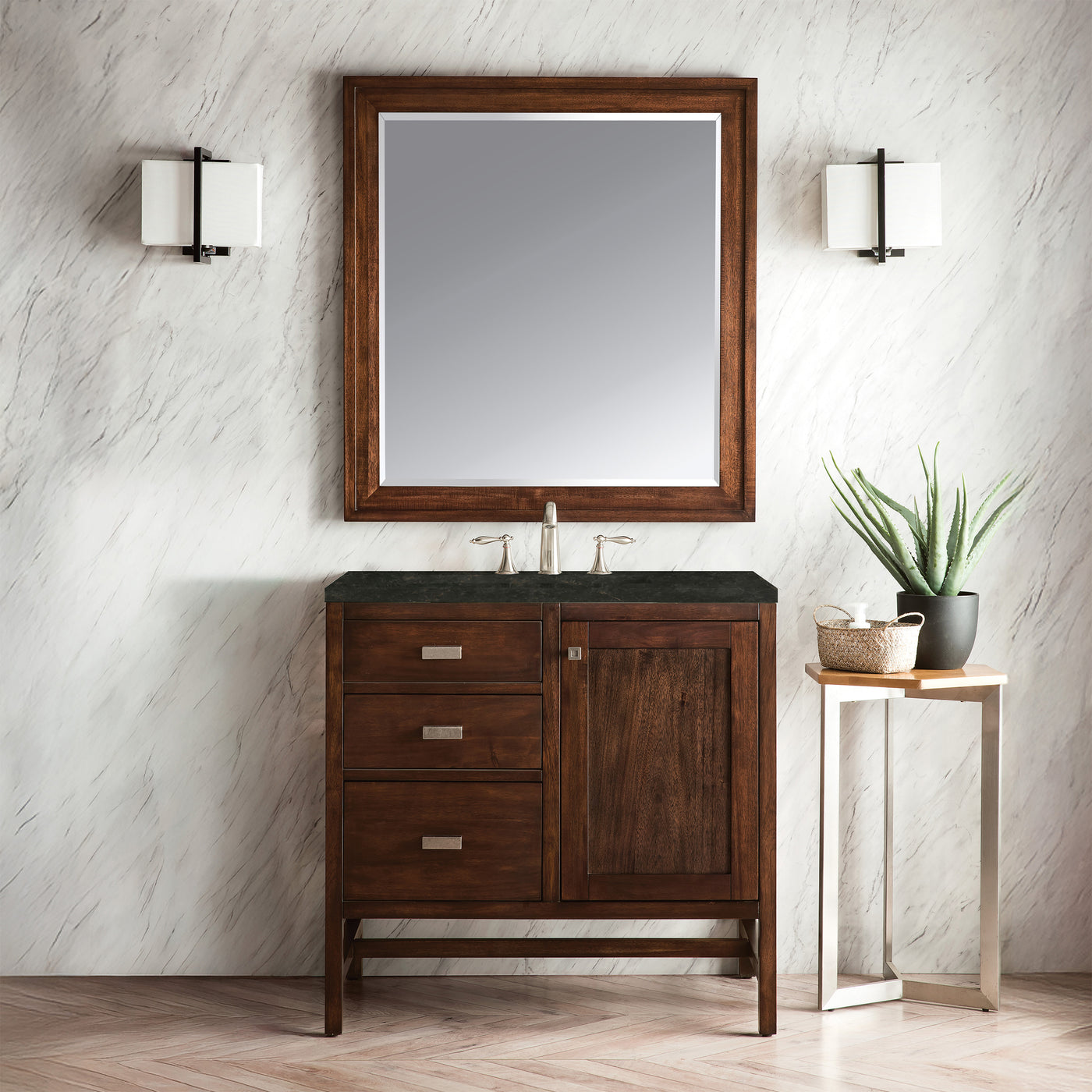 James Martin Addison 36" Single Bathroom Vanity, Mid-Century Acacia by James Martin