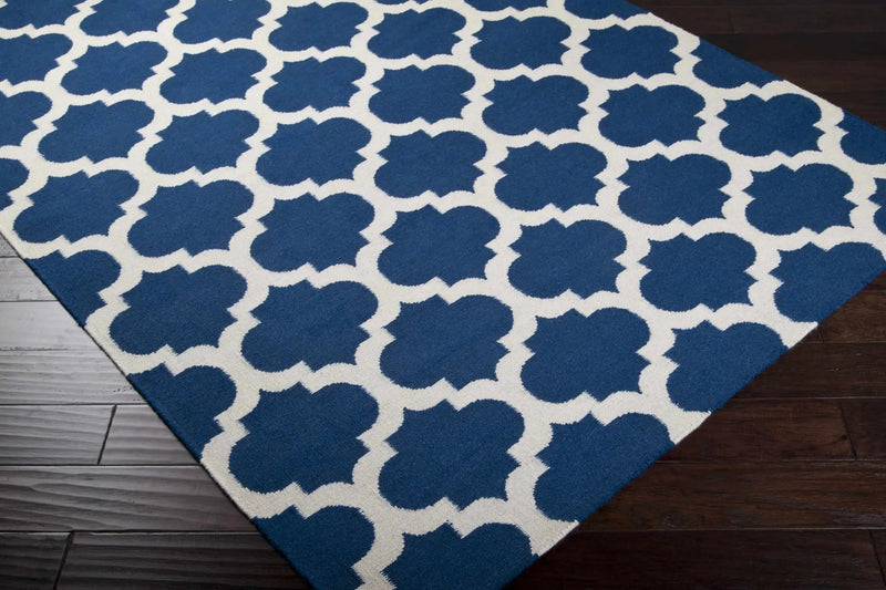 Centenary Navy Wool Area Rug - Clearance by Boutique Rugs