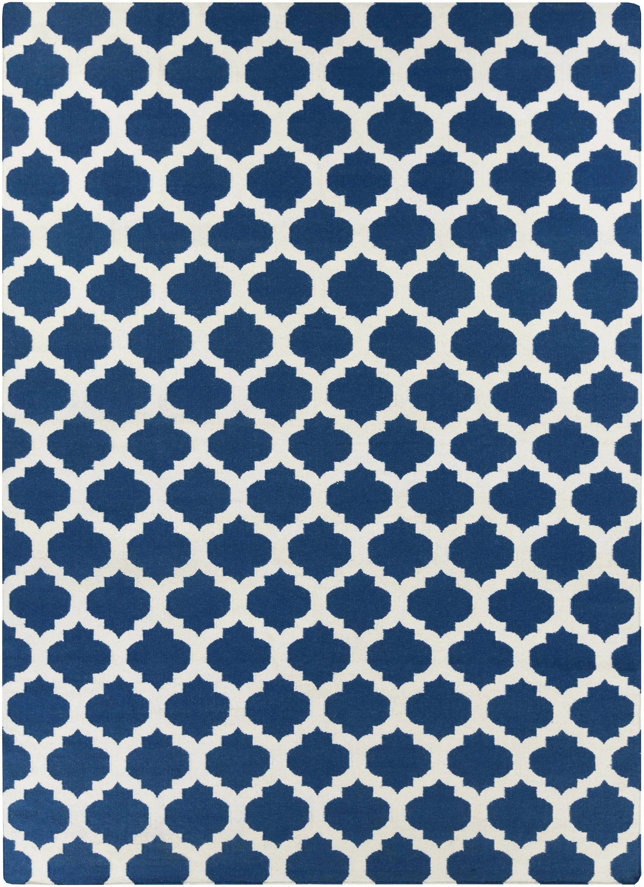 Centenary Navy Wool Area Rug - Clearance by Boutique Rugs