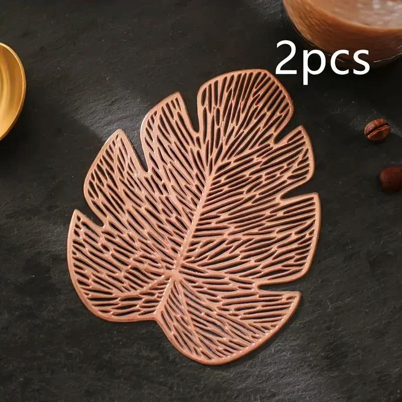 Coasters - Banana Leaf Ceramic Set by House Of Avana