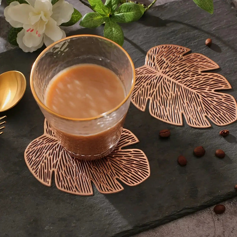 Coasters - Banana Leaf Ceramic Set by House Of Avana