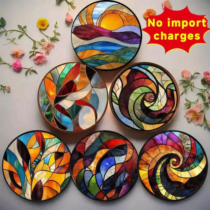 Coasters - Decorative Wood Set by House Of Avana