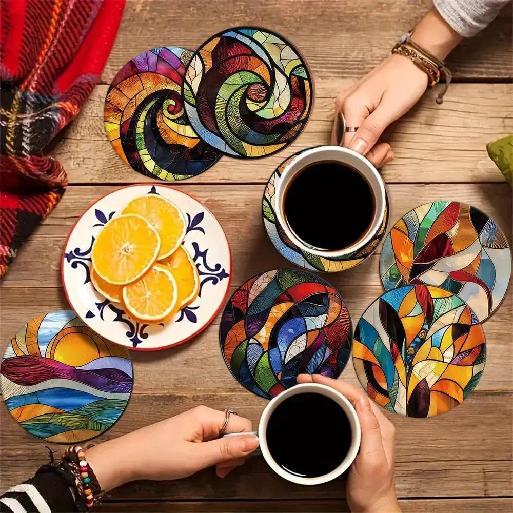 Coasters - Decorative Wood Set by House Of Avana