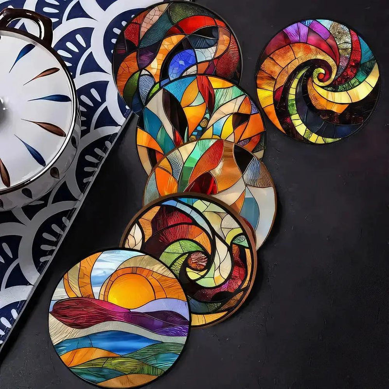 Coasters - Decorative Wood Set by House Of Avana