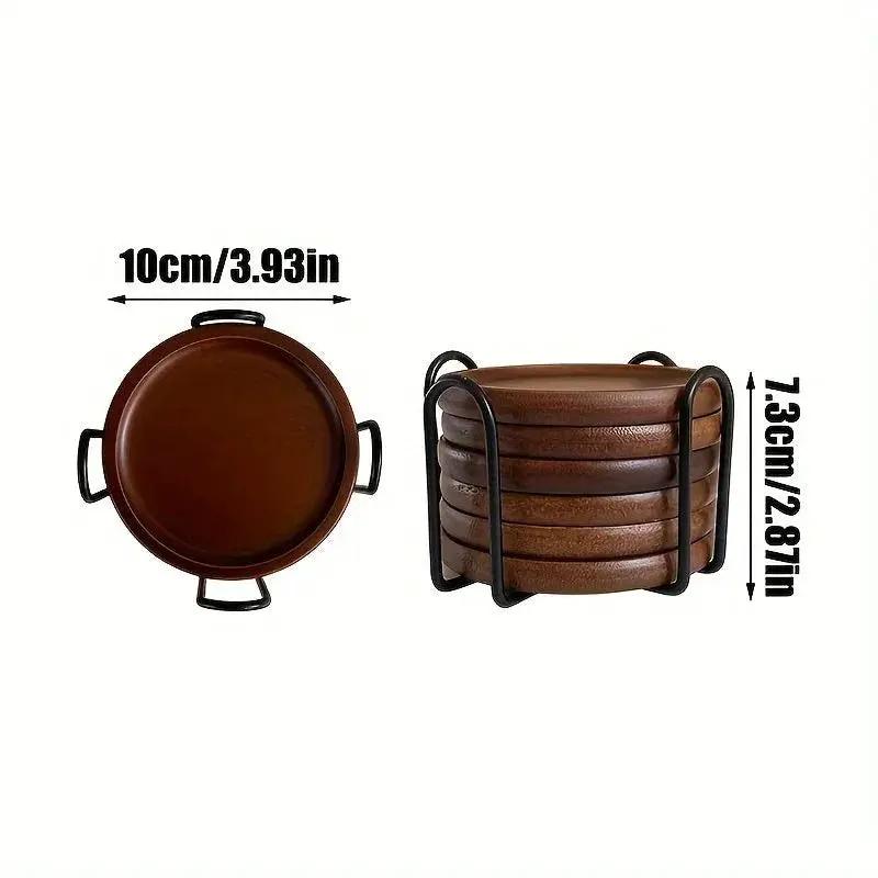 Coasters - Heat Resistant Bamboo Wood Set by House Of Avana