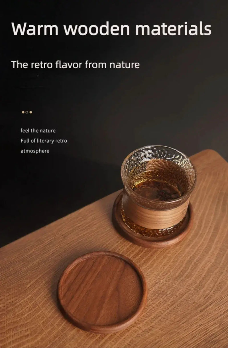 Coasters - Heat Resistant Walnut Wood Square by House Of Avana