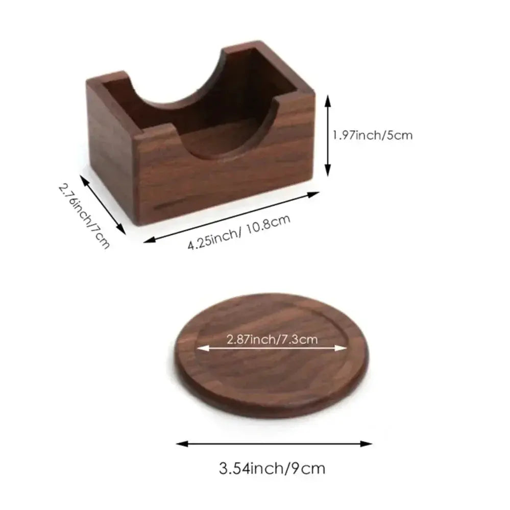 Coasters - Insulated Walnut Wood Round by House Of Avana