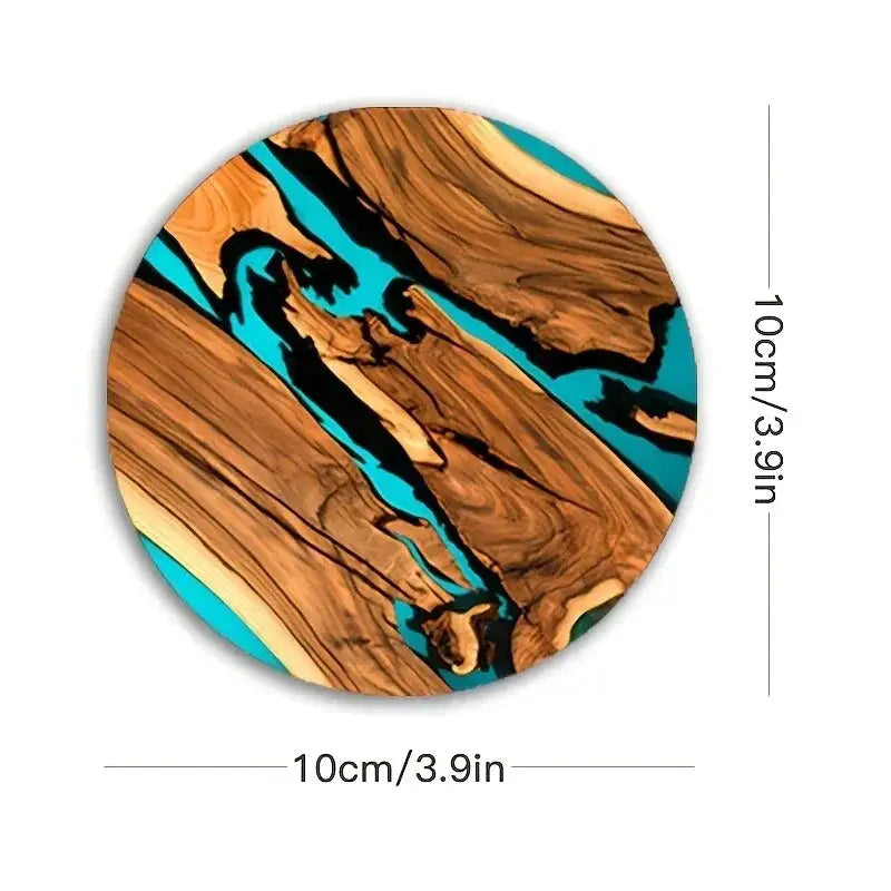 Coasters - Vintage Wooden 6pcs by House Of Avana