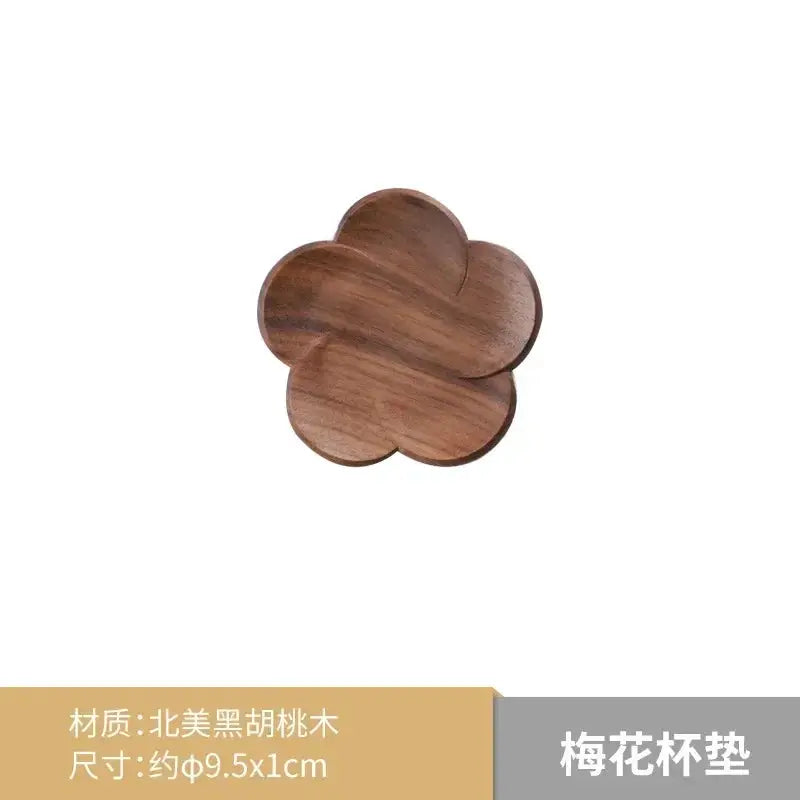Coasters - Wooden Black Walnut Petal by House Of Avana