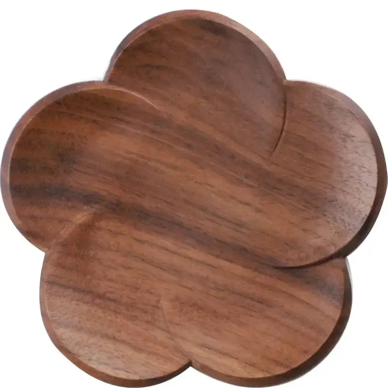 Coasters - Wooden Black Walnut Petal by House Of Avana