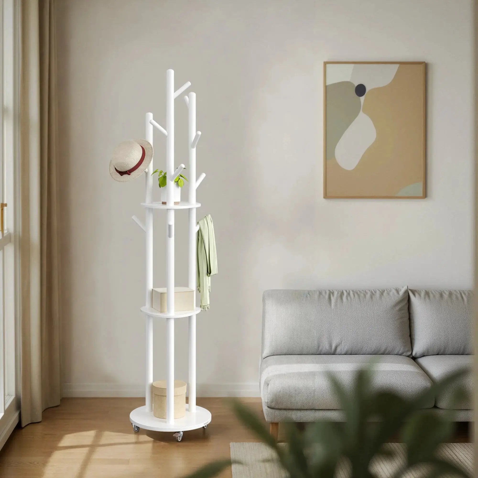 Coat Rack - Adjustable Metal Compact by House Of Avana