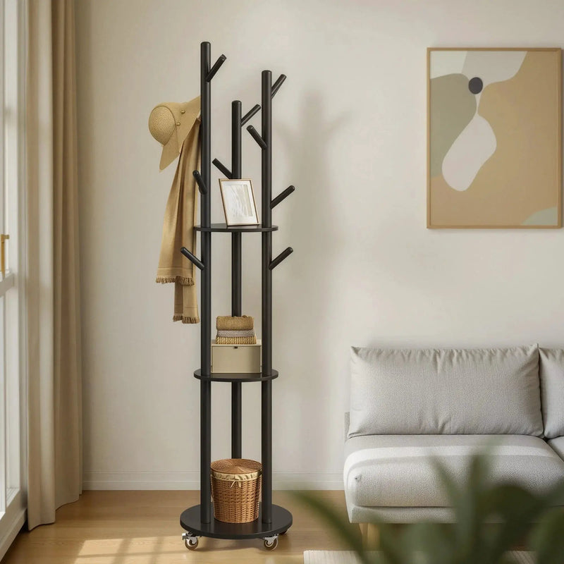 Coat Rack - Adjustable Metal Compact by House Of Avana