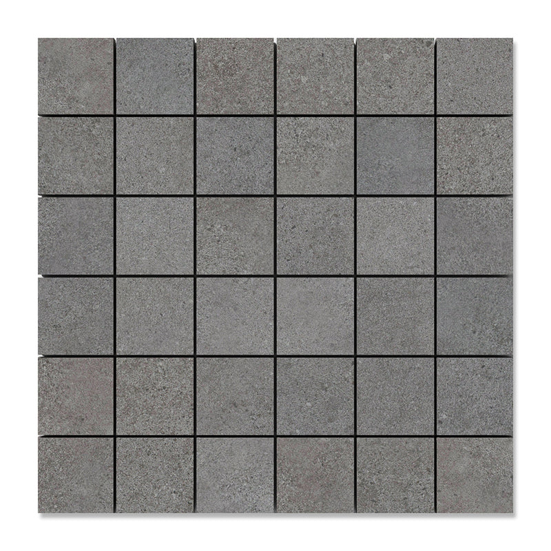 Cobblestone Dark 2x2 Porcelain Mosaics 12x12 Porcelain 12x12 Mosaics