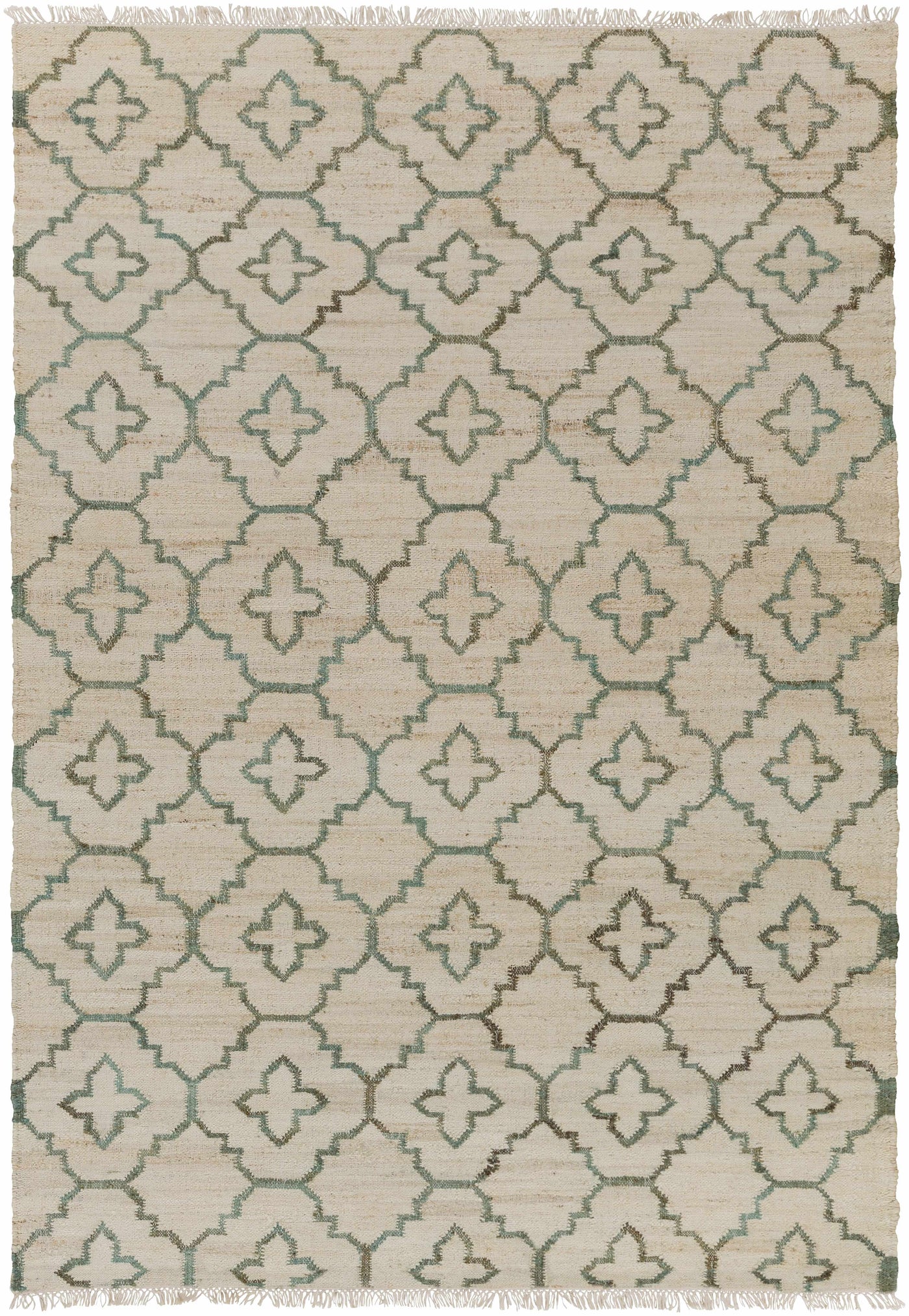 Coffeyville Handcrafted Fringed Jute Carpet - Clearance by Boutique Rugs