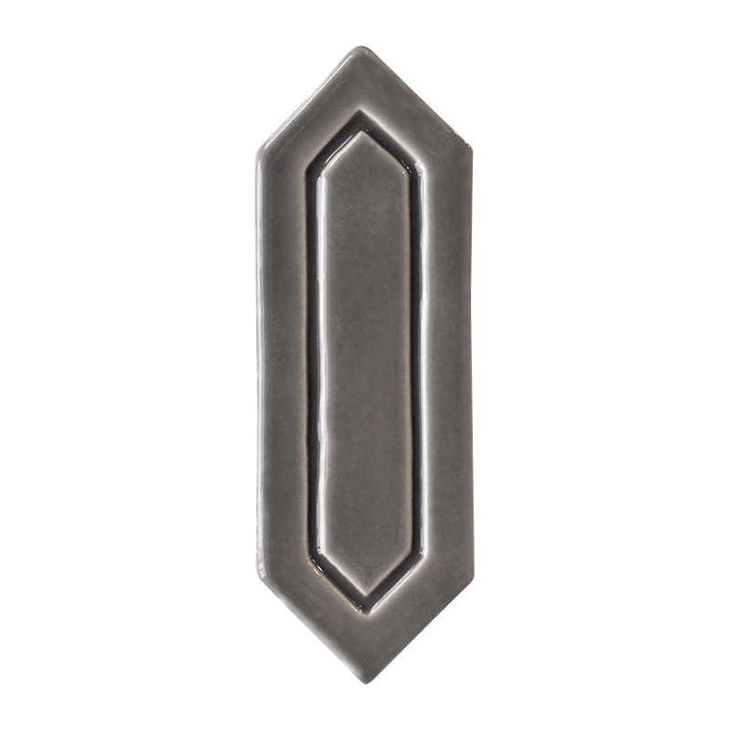 Coffee Glossy Reliefed Picket Ceramic Accent Tiles 2x6 Ceramic Glossy 2x6 Accent Tiles — 3