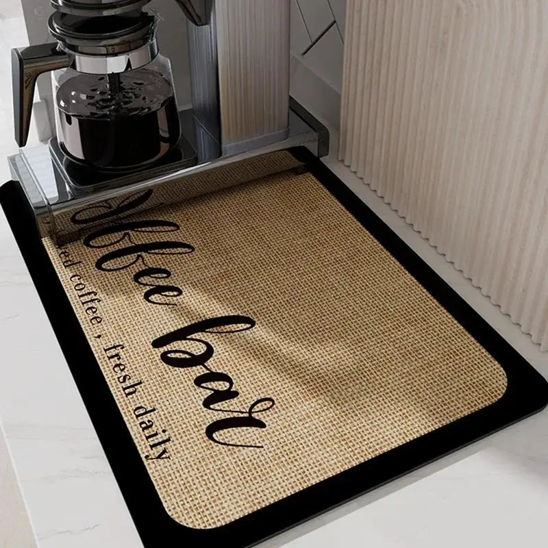 Coffee Mat - Super Absorbent Rubber by House Of Avana