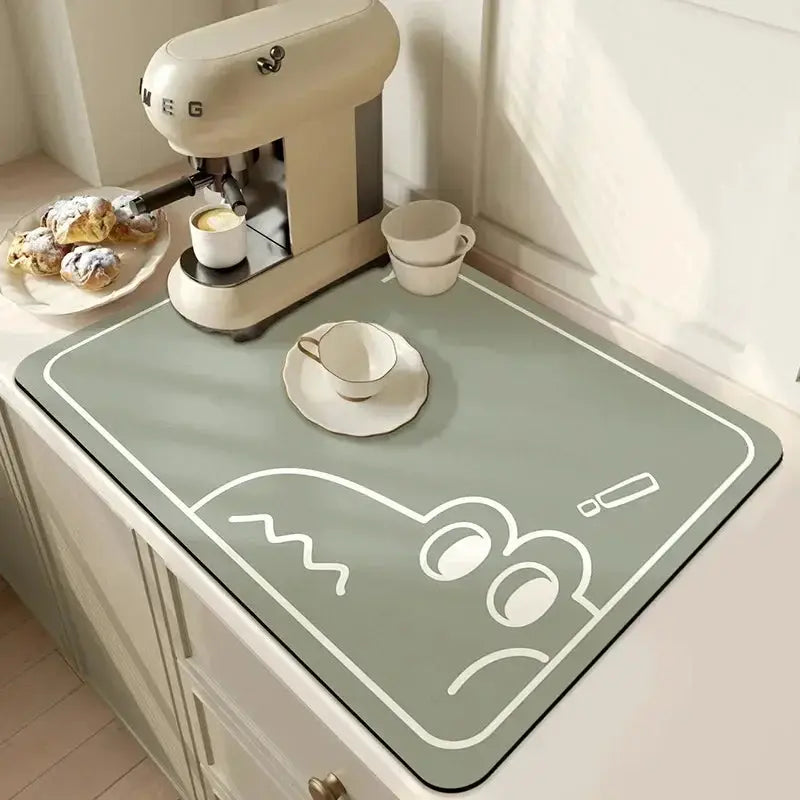 Coffee Mat - Super Absorbent Rubber by House Of Avana