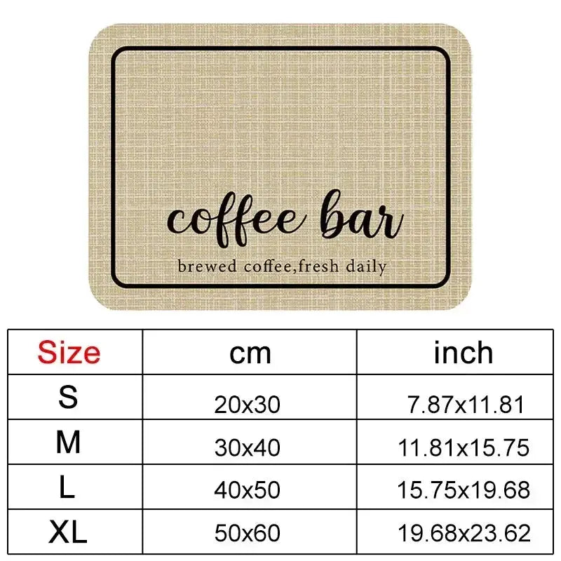 Coffee Mat - Super Absorbent Rubber by House Of Avana