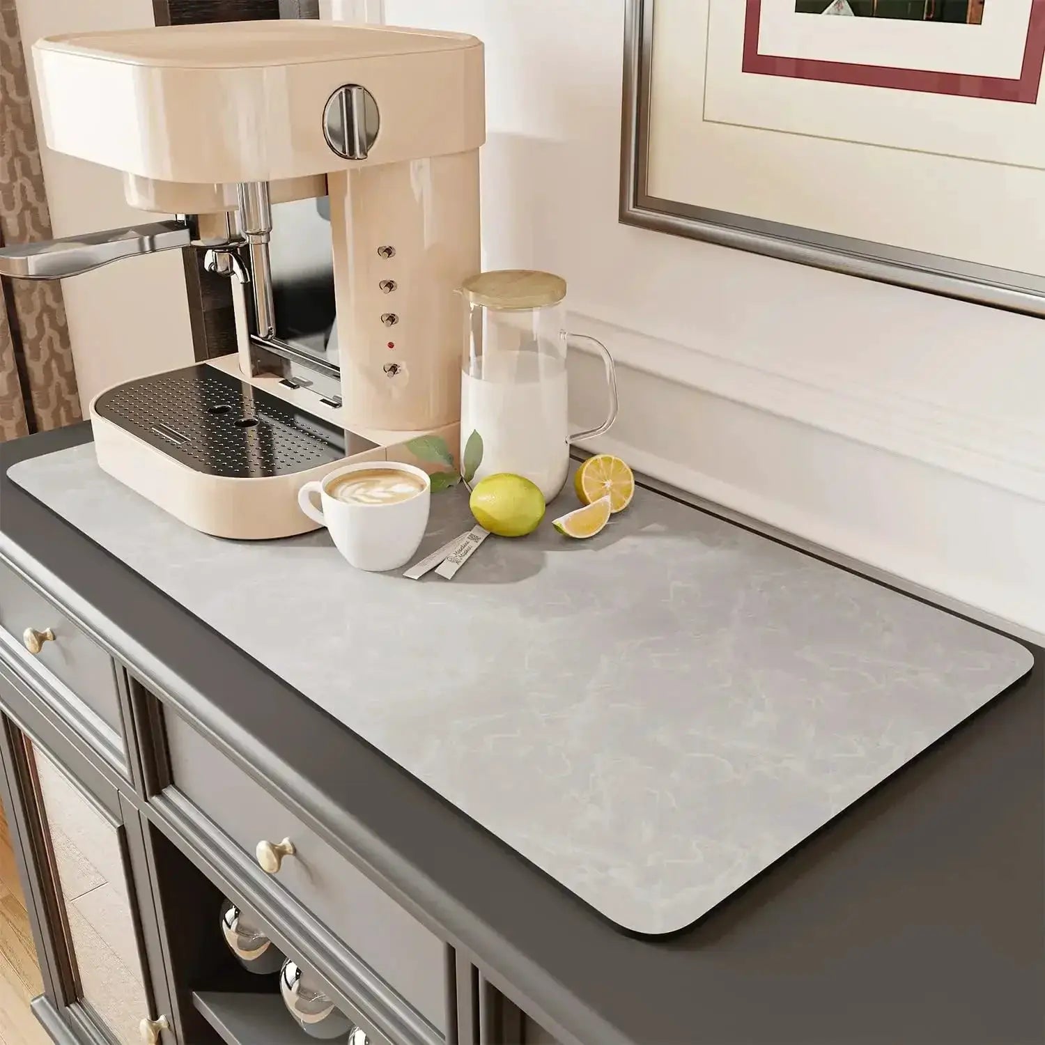 Coffee Mat - Water-Absorbent Rubber Small by House Of Avana