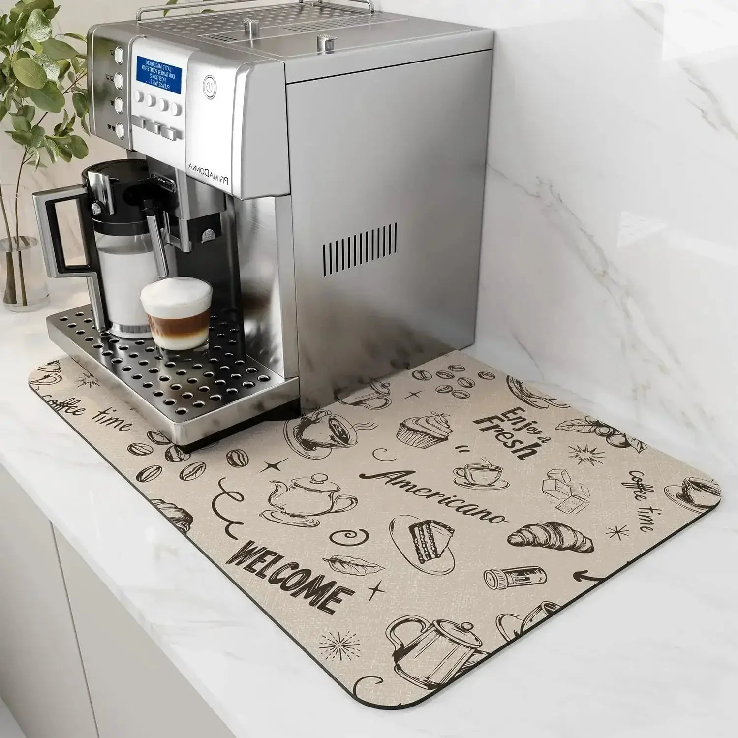 Coffee Mat - Water-Absorbent Rubber Small by House Of Avana